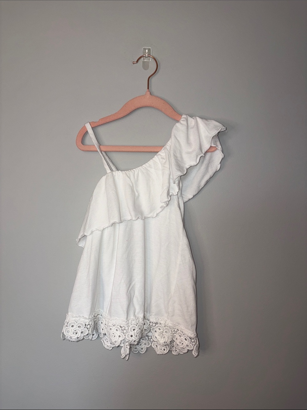 abercrombie kids White Lace-Hem Blouse XS - Picture 4 of 5